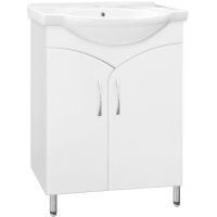 Тумба под раковину Style Line Эко Стандарт 15 Байкал 60 Белый глянец — фото 1, Мебель для ванной