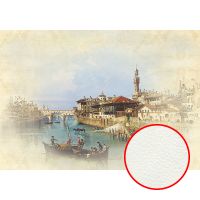 Фреска Ortograf Венеция 4539 Фактура флок FLK Флизелин (3,5*2,45) Бежевый/Синий, Город — фото 1, Фрески