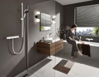 Смеситель для ванны Hansgrohe Vivenis 75420700 Белый матовый — фото 3, Смесители