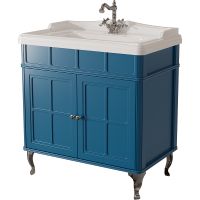 Тумба под раковину Caprigo Borgo 80 33412CH-B136 Синяя матовая — фото 1, Тумбы под раковину