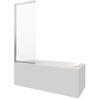 Шторка на ванну Berges River S Slider 98х145 065014 профиль Хром стекло прозрачное — фото 6, Неподвижные шторки для ванной