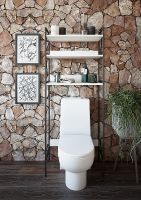 Товар: Стеллаж Sanflor 64 82613186 над сантехникой Черный муар Белый муар - фото 4 Стеллаж Sanflor 64 82613186 над сантехникой Черный муар Белый муар — фото 4, Стеллажи для ванной комнаты