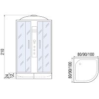 Душевая кабина River Desna 100x100 MT 10000001586 с поддоном — фото 3, Душевые кабины