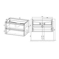 Товар: Тумба под раковину Vincea Vico 80 VMC-2V800VO подвесная V.Oak - фото 4 Тумба под раковину Vincea Vico 80 VMC-2V800VO подвесная V.Oak — фото 4, Тумбы под раковину