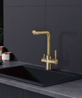 Товар: Смеситель для кухни Frap H52 F4352-3 Сатин золотой - фото 3 Смеситель для кухни Frap H52 F4352-3 Сатин золотой — фото 3, Смесители