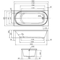Товар: Акриловая ванна AM.PM X-Joy 180х80 W94A-180-080W-A без гидромассажа - фото 16 Акриловая ванна AM.PM X-Joy 180х80 W94A-180-080W-A без гидромассажа — фото 16, Акриловые ванны