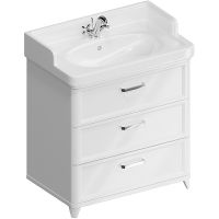 Тумба под раковину Kerama Marazzi Pompei 80 PO.N.80.3\WHT Белая глянцевая — фото 3, Мебель для ванной