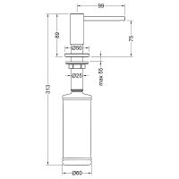 Дозатор для моющего средства Timo Saona 13139/00 Хром — фото 2, Дозаторы для кухонных моек