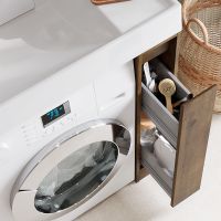 Тумба под раковину Aquaton Лондри 80 1A267101LHDR0 Дуб Рустикальный без фасада — фото 9, Мебель для ванной