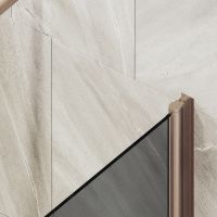 Шторка на ванну Maybah Glass MGV-613-2 600x1400 поворотная на монопетле Бронза стекло графитовое — фото 5, Неподвижные шторки для ванной