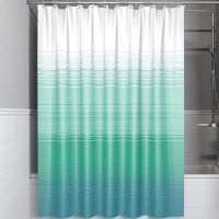Штора для ванны Iddis Base 240х200 BR04P18i11 Сине-зеленая — фото 1, Аксессуары для туалета