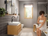 Смеситель для раковины Hansgrohe Rebris E Черный матовый арт-72576670 — фото 3, Смесители для раковины
