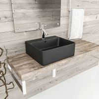 Раковина Esbano Circon 46 ESRNCIRC46MB Черная матовая — фото 3, Раковины накладные