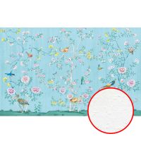 Фреска Ortograf Flora 31272 Фактура бархат FX Флизелин (4,3*2,7) Голубой/Разноцветный, Птицы/Цветы — фото 1, Фрески