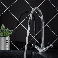 Смеситель для кухни Ростовская Мануфактура Сантехники SL92BL-279F Хром Черный — фото 3, Смесители