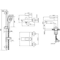 Комплект смесителей Orange Thermo с термостатом Хром арт-T19-311cr — фото 14, Готовые комплекты для ванной комнаты
