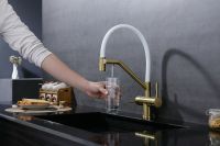 Смеситель для кухни Splenka S70.62.03 Золото матовое Белый — фото 35, Смесители для кухни