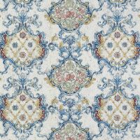 Обои Decori-Decori Amore Винил на флизелине (1,06*10,05) Голубой/Бежевый, Вензель арт-82855 — фото 1, Обои для стен