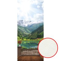 Фреска Ortograf Горы 5166 Фактура флок FLK Флизелин (1,5*3,5) Зеленый/Голубой/Коричневый, Горы/Пейзаж — фото 1, Фрески