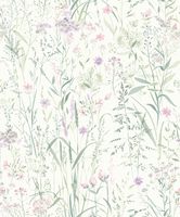 Обои Grandeco Universe 4 UR 3319 Винил на флизелине (1,06*10,05) Бирюзовый/Зеленый/Розовый, Цветы/Листья — фото 2, Обои для стен