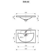 Тумба с раковиной Brevita Ariana 60 УТ000015747 подвесная Капучино — фото 8, Мебель для ванной