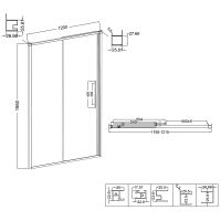 Товар: Душевая дверь Niagara Nova 120 NG-64-12A профиль Хром стекло прозрачное - фото 12 Душевая дверь Niagara Nova 120 NG-64-12A профиль Хром стекло прозрачное — фото 12, Душевые двери в нишу