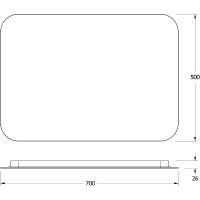 Товар: Зеркало Defesto Opti 70x50 DF 2804RH с подсветкой 21W-4500К/ИК - выключатель/Нейтральный белый свет - фото 3 Зеркало Defesto Opti 70x50 DF 2804RH с подсветкой 21W-4500К/ИК - выключатель/Нейтральный белый свет — фото 3, Мебель для ванной