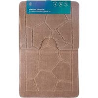 Комплект ковриков Ростовская Мануфактура Сантехники РМС КК-02БЖ-100х60/50х60 Бежевый — фото 4, Аксессуары для туалета