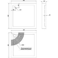 Акриловый поддон для душа Aquanet НХ108 80x80 180693 квадратный Белый — фото 5, Душевые поддоны