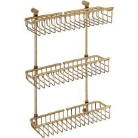 Полка корзина Migliore Complementi 22022 Бронза — фото 1, Полки для ванной и душа