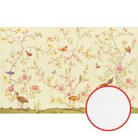 Фреска Ortograf Flora 31271 Фактура бархат FX Флизелин (4,3*2,7) Бежевый/Разноцветный, Птицы/Цветы арт-31271 (бархат FX) — фото 1, Фрески