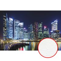 Фреска Ortograf Небоскребы 5392 Фактура бархат FX Флизелин (3,5*2,3) Синий/Разноцветный, Город — фото 1, Фрески