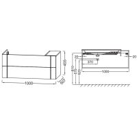 Тумба под раковину Jacob Delafon Nouvelle Vague 100 EB3031-E73 подвесная Фактурный дуб — фото 3, Тумбы под раковину