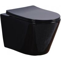 Унитаз Esbano Clavel ESUPCLAVB подвесной Черный глянцевый с сиденьем Микролифт — фото 1, Унитазы