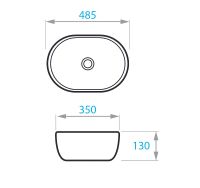 Раковина-чаша Koller Pool Round 48 RN-0485-WB Белая — фото 3, Раковины
