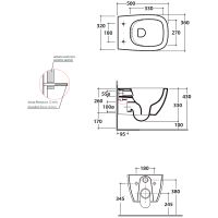 Унитаз Globo Genesis GNS03.BI подвесной без сиденья — фото 2, Унитазы