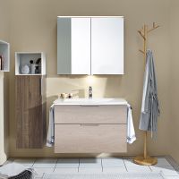 Тумба с раковиной Burgbad Eqio 93 SEYQ093F2632C001*1 подвесная Фланелевый дуб — фото 3, Мебель для ванной