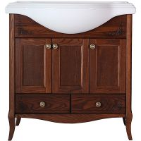 Тумба под раковину ASB-Woodline Салерно 80 9696 Антикварный орех — фото 1, Мебель для ванной