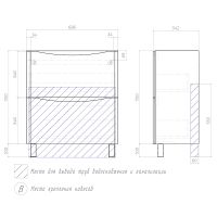 Тумба под раковину Vigo Glem 70 tn.GLE.9595.70.2Y Белая — фото 10, Тумбы под раковину