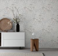 Обои Marburg Memoria 30371 Винил на флизелине (1,06*10,05) Бежевый/Бирюзовый/Коричневый, Рогожка/Цветы — фото 3, Обои для стен