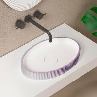 Раковина-чаша Abber Stein 50 AS2603Violett Фиолетовая — фото 1, Раковины накладные