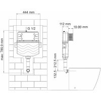 Смывной бачок WasserKRAFT Aller 10TLT.031.ME.MB03 для унитаза с Черной матовой клавишей смыва — фото 3, Инсталляции