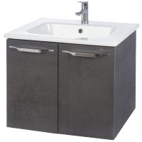 Тумба под раковину Bellezza Луиджи 60 4639209180426 подвесная Серая — фото 1, Мебель для ванной