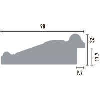 Багет Decomaster 214-3 2900x98x32 мм — фото 2, Багеты