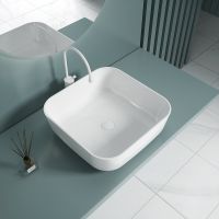 Раковина-чаша Esbano Ercina-N 39 ESRNERCINW Белая глянцевая — фото 1, Раковины накладные