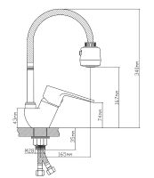 Товар: Смеситель для кухни Ростовская Мануфактура Сантехники Boou B8282-10F-SE025 Хром - фото 5 Смеситель для кухни Ростовская Мануфактура Сантехники Boou B8282-10F-SE025 Хром — фото 5, Смесители