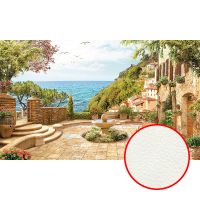 Фреска Ortograf Городской пейзаж 6592 Фактура флок FLK Флизелин (4,5*2,7) Бежевый/Зеленый/Голубой, Город/Пейзаж — фото 1, Фрески