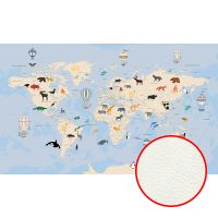 Фреска детская Ortograf Для самых маленьких 33729 Фактура флок FLK Флизелин (4,5*2,7) Голубой, Карты — фото 1, Фрески