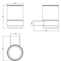 Стакан для зубных щеток Milacio Ultra MCU.961.MB Черный матовый — фото 4, Стаканы для зубных щеток