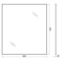 Зеркало BelBagno SPC-AL-800-900 Хром — фото 3, Зеркала в ванную комнату
